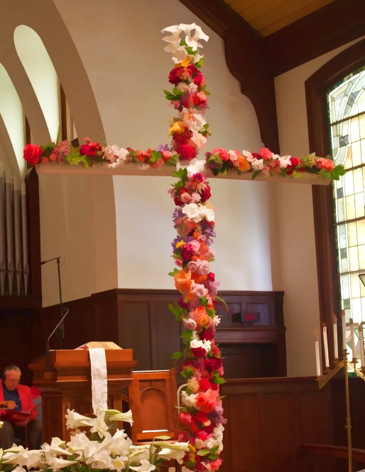 Easter Flower Cross 2014 (painted)